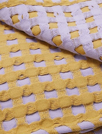 Plaid bicolore con design goffrato (180 x 200 cm)