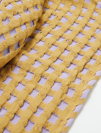 Plaid bicolore con design goffrato (180 x 200 cm)