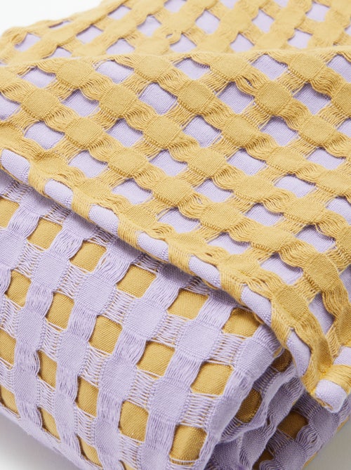 Plaid bicolore con design goffrato (180 x 200 cm) - Kiabi