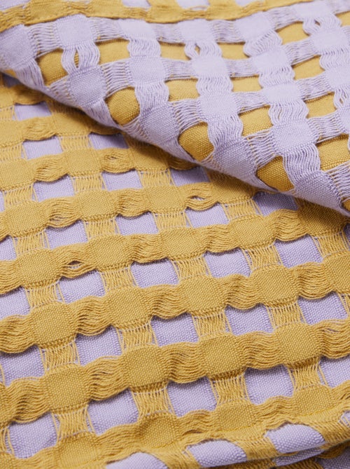 Plaid bicolore con design goffrato (180 x 200 cm) - Kiabi