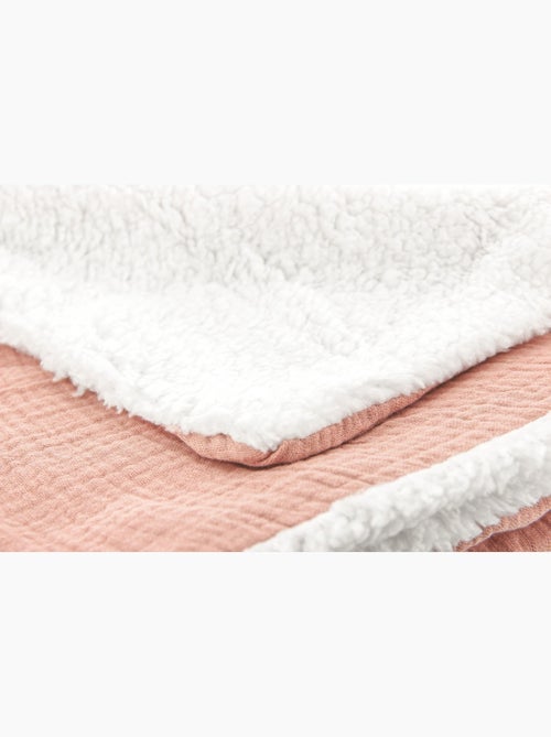 Plaid bimateriale garza di cotone e pile 130x170 cm - Kiabi Plaid bimateriale garza di cotone e pile 130x170 cm - Kiabi