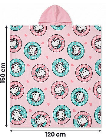 Plaid con Cappuccio Flanella Hello Kitty Club 120x150cm – Morbido e Caldo – Licenza Ufficiale