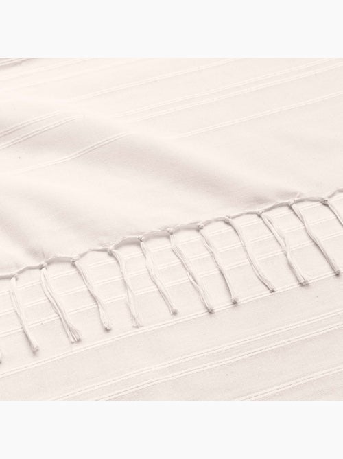 Plaid di cotone con grandi frange - Kiabi Plaid di cotone con grandi frange - Kiabi