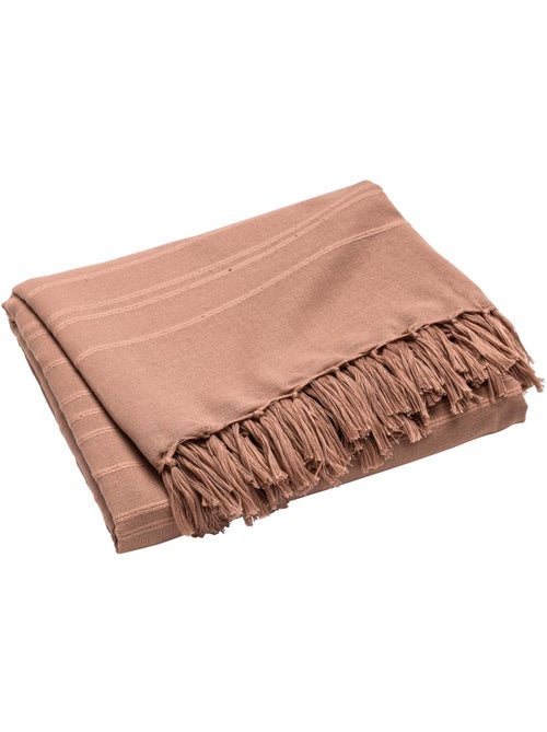 Plaid di cotone con grandi frange - Kiabi Plaid di cotone con grandi frange - Kiabi