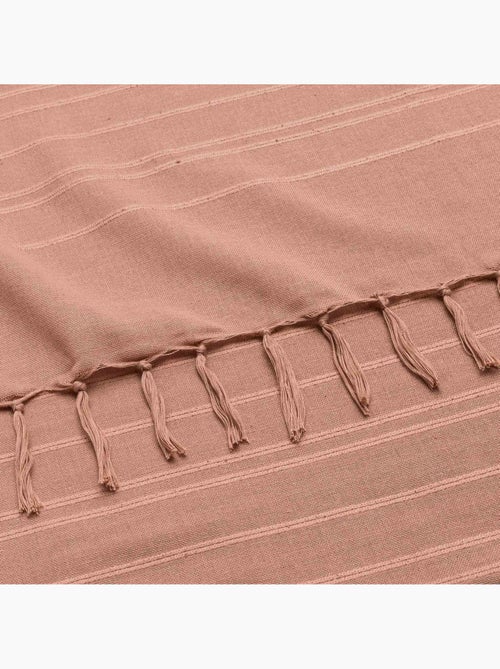 Plaid di cotone con grandi frange - Kiabi Plaid di cotone con grandi frange - Kiabi
