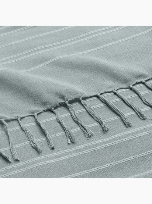 Plaid di cotone con grandi frange - Kiabi
