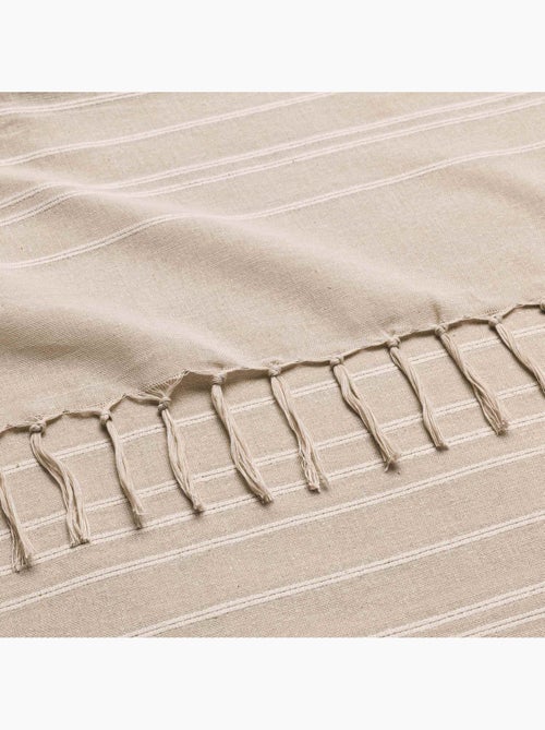Plaid di cotone con grandi frange - Kiabi