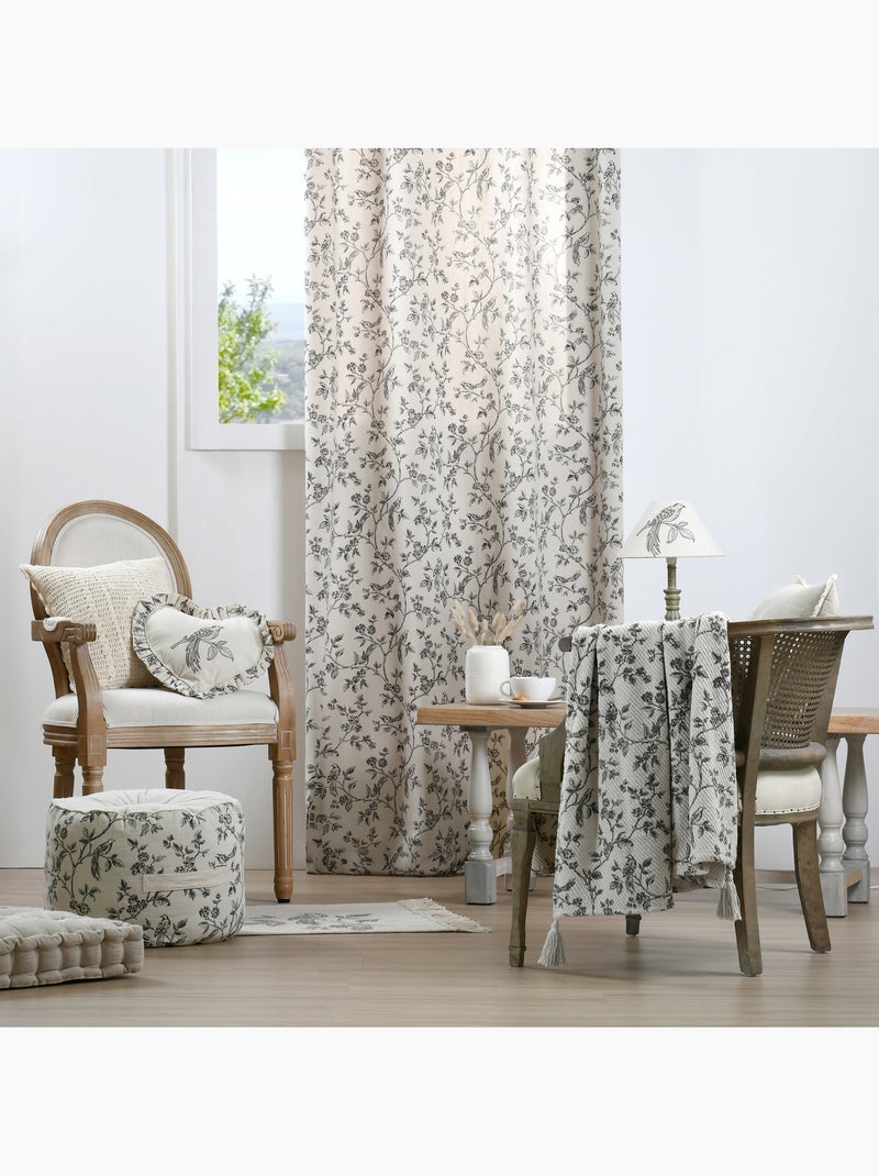Plaid floreale stampato in stile country chic Ecru - Kiabi