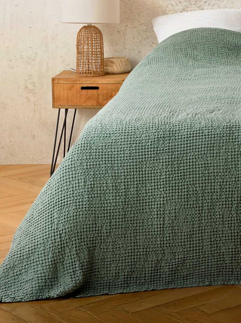Plaid in cotone a nido d’ape Verde - Kiabi