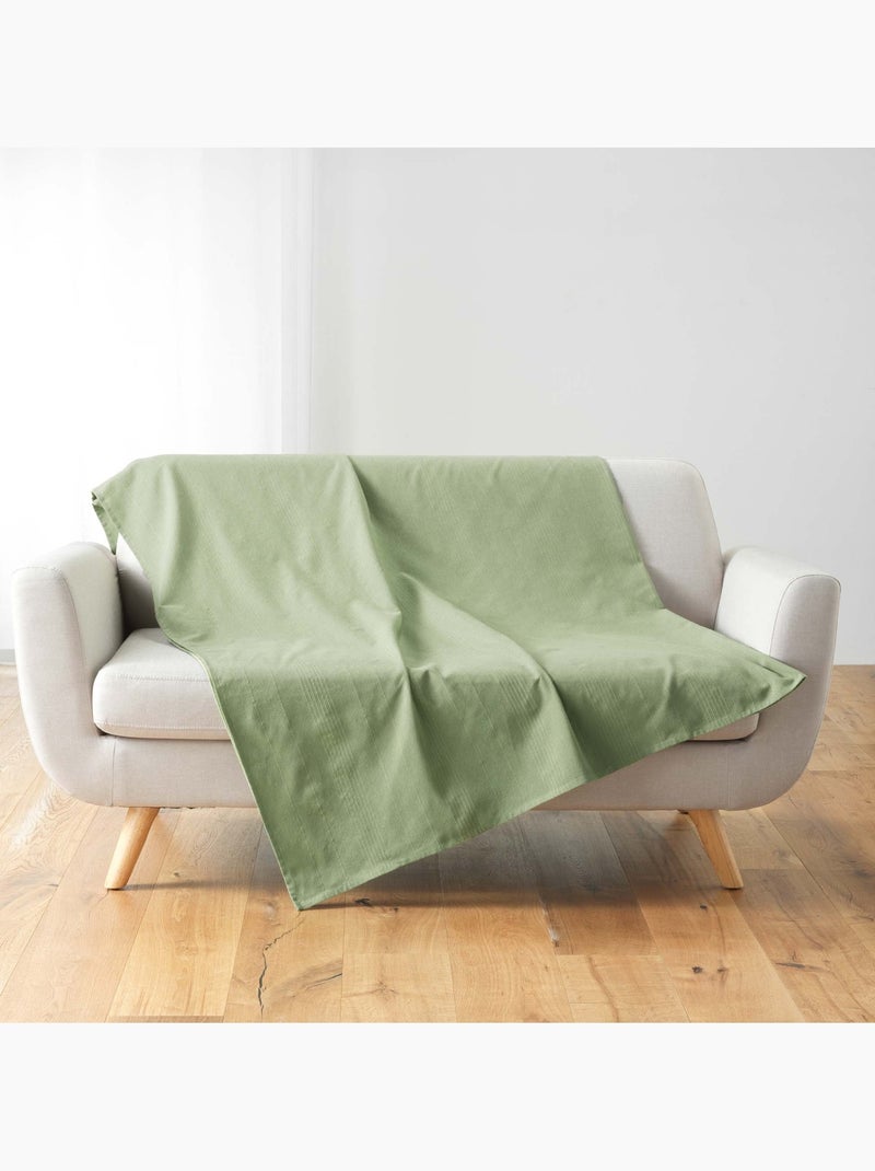 Plaid in Cotone LUCILE Douceur d'Intérieur Verde salvia - Kiabi