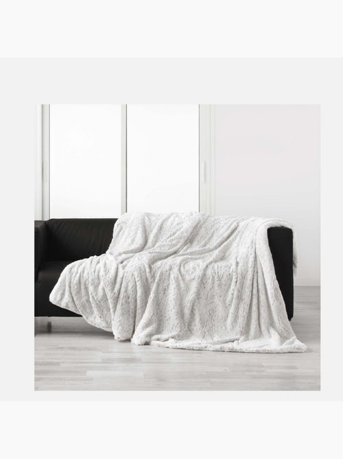 Plaid in finta pelliccia bianca con fodera - Kiabi