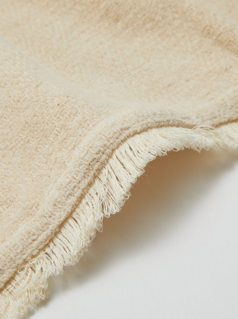 Plaid in maglia ciniglia 130 x 150 cm - Kiabi Home BEIGE - Kiabi