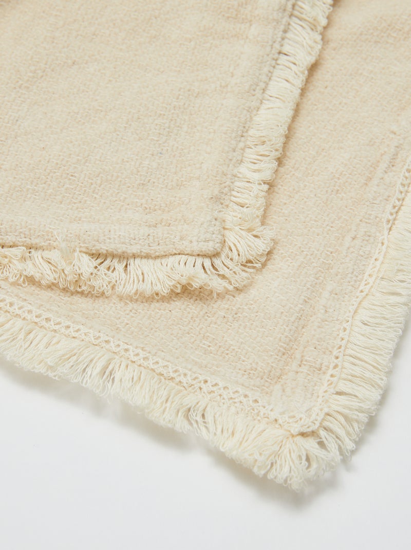 Plaid in maglia ciniglia 130 x 150 cm - Kiabi Home BEIGE - Kiabi