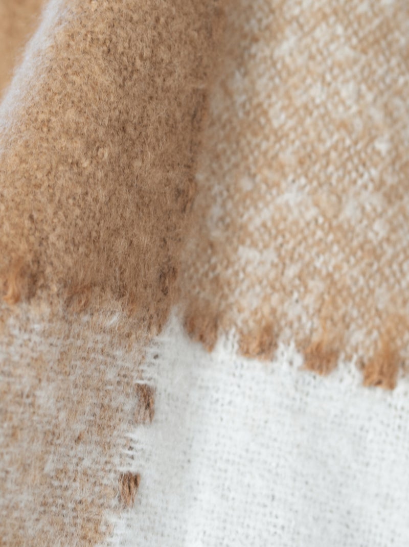 Plaid in mohair Beige - Kiabi