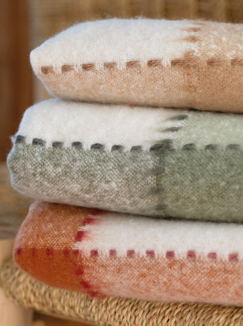 Plaid in mohair Bordeaux - Kiabi