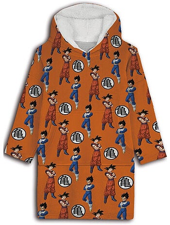 Plaid in Pile Adulto con Cappuccio Goku, Vegeta