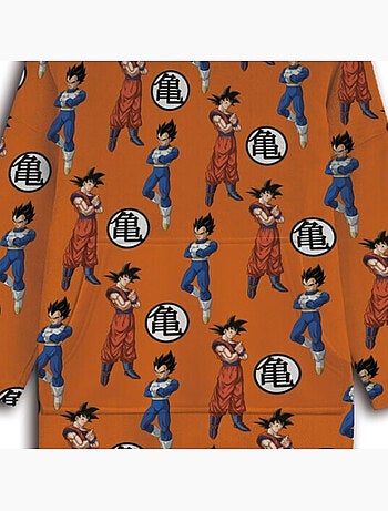 Plaid in Pile Adulto con Cappuccio Goku, Vegeta