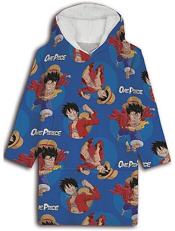 Plaid in Pile Bambini One Piece con Maniche e Cappuccio 7-14 anni, LUFFY