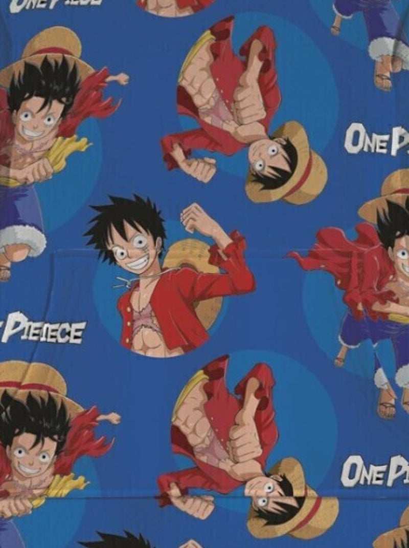 Plaid in Pile Bambini One Piece con Maniche e Cappuccio 7-14 anni, LUFFY Blu - Kiabi