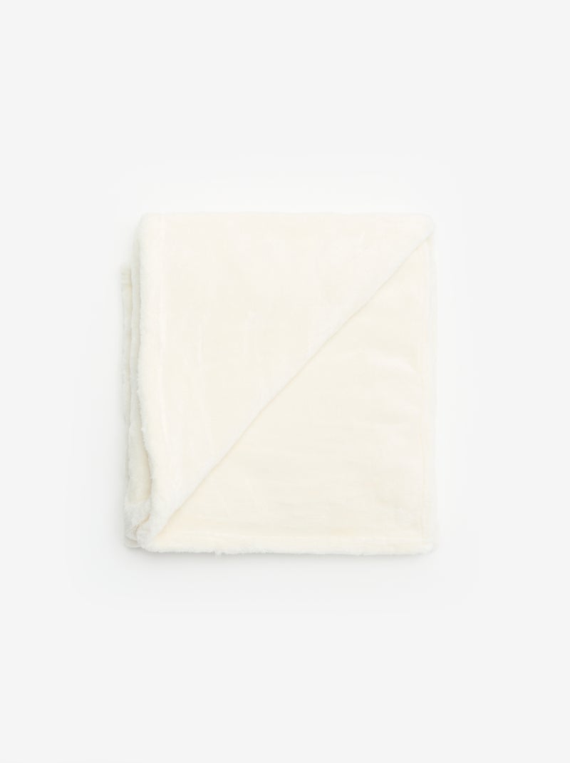 Plaid in pile Beige - Kiabi