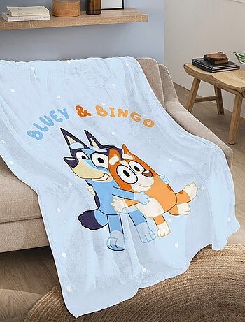 Plaid in pile 'Bluey'