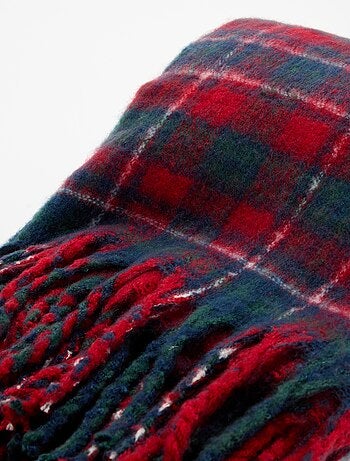 Plaid in pile con stampa tartan natalizia - KIABI Home