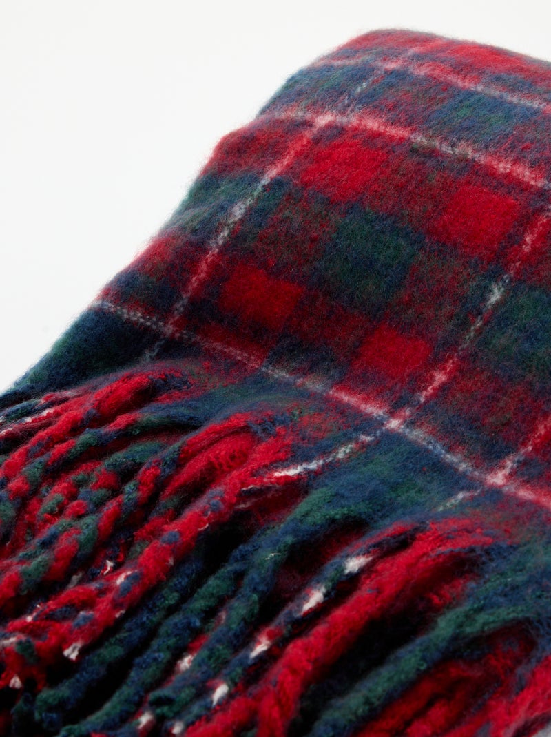 Plaid in pile con stampa tartan natalizia - KIABI Home Rosso - Kiabi