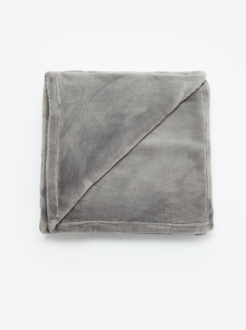 Plaid in pile Grigio - Kiabi