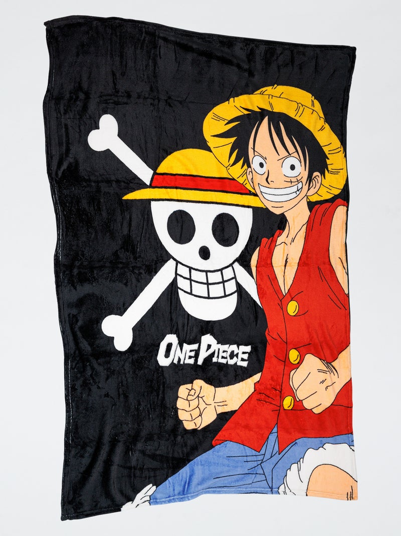 Plaid in pile 'One Piece' Nero - Kiabi