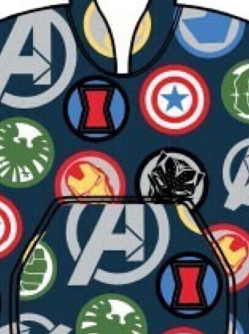 Plaid in Pile per Bambini Avengers con Maniche e Cappuccio Taglia Unica 7-14 anni, MARVEL Multicolore - Kiabi