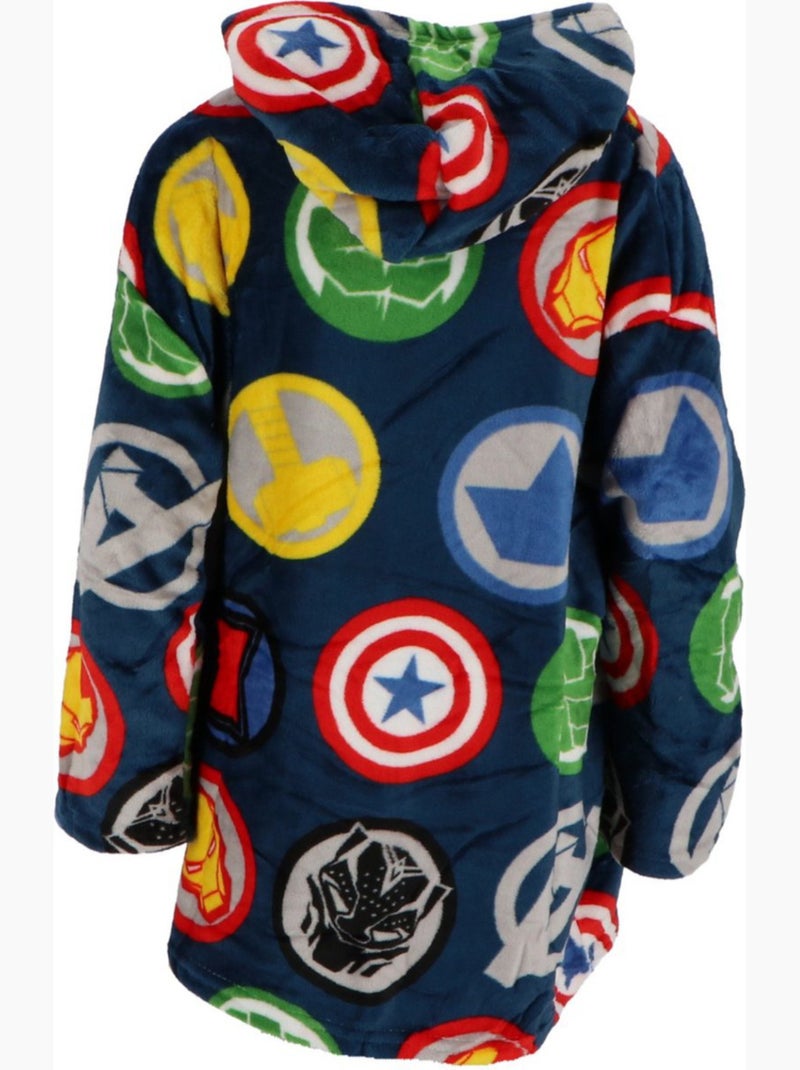Plaid in Pile per Bambini Avengers con Maniche e Cappuccio Taglia Unica 7-14 anni, MARVEL Multicolore - Kiabi