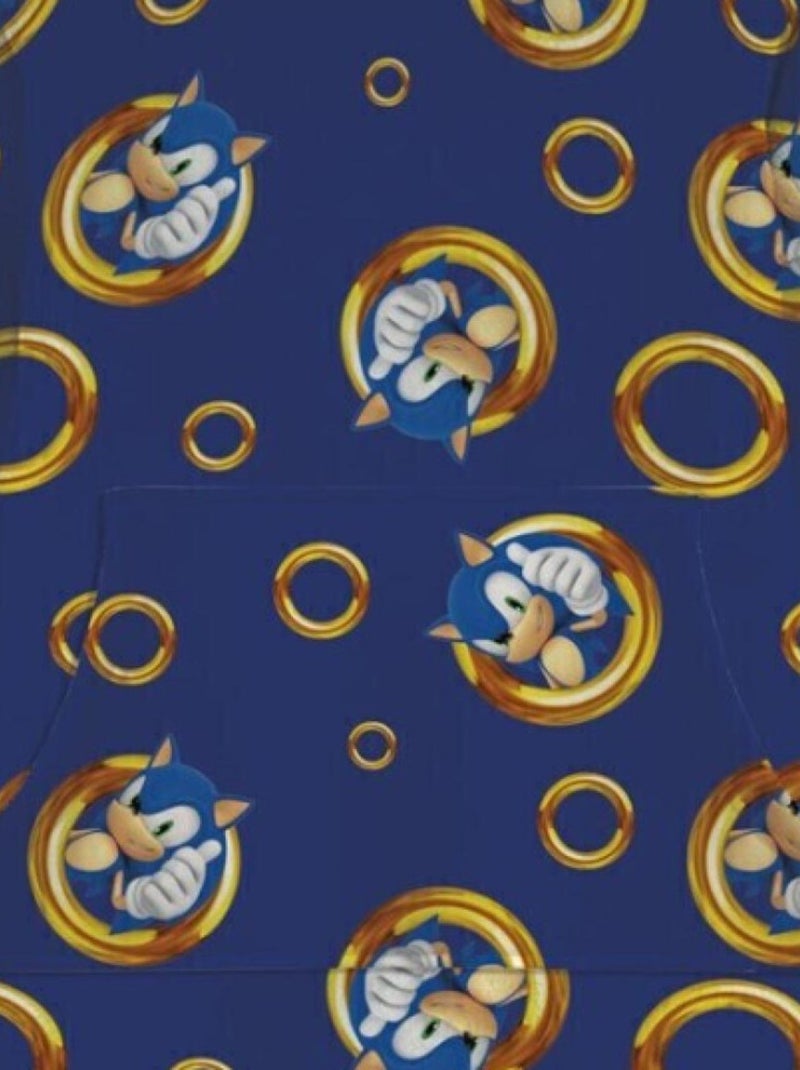 Plaid in pile Sonic per bambini con maniche e cappuccio 7-14 anni Blu - Kiabi