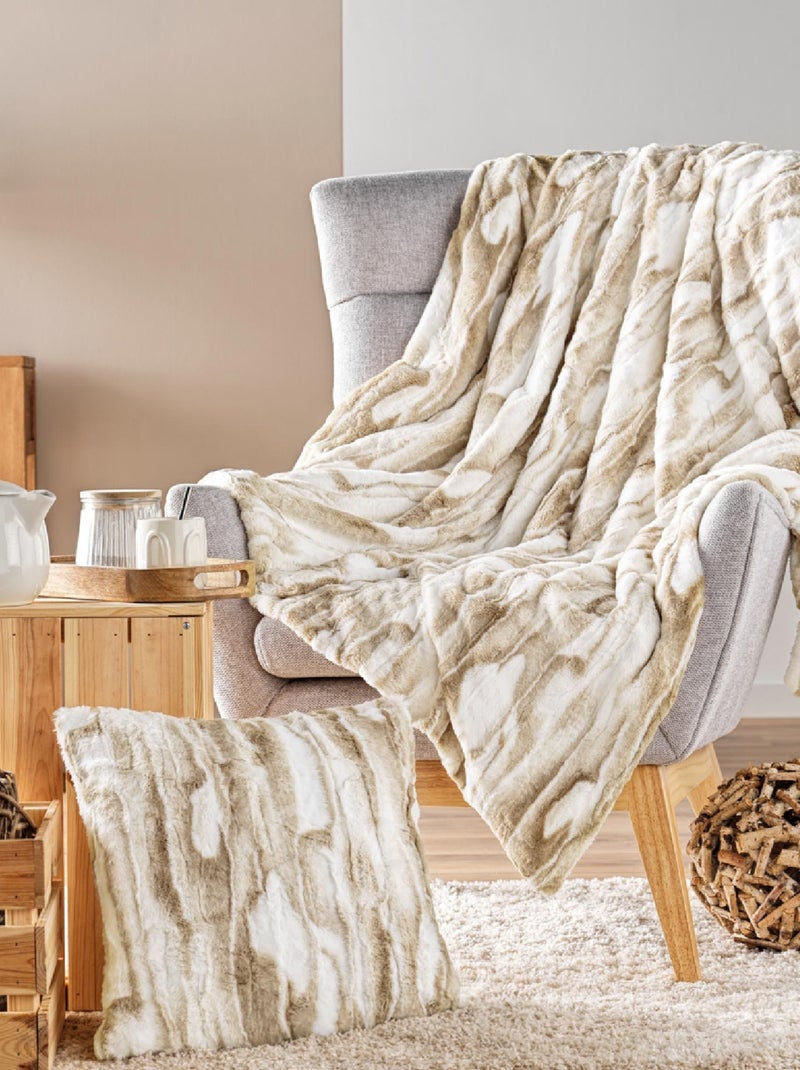 Plaid in Poliestere CHEYENNE Douceur d'Intérieur Beige conchiglia - Kiabi