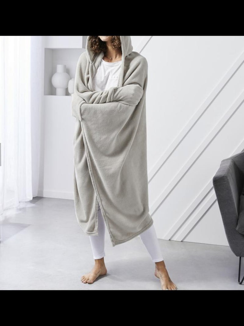 Plaid in Poliestere Polaire PROMO LINGE Beige grigio - Kiabi