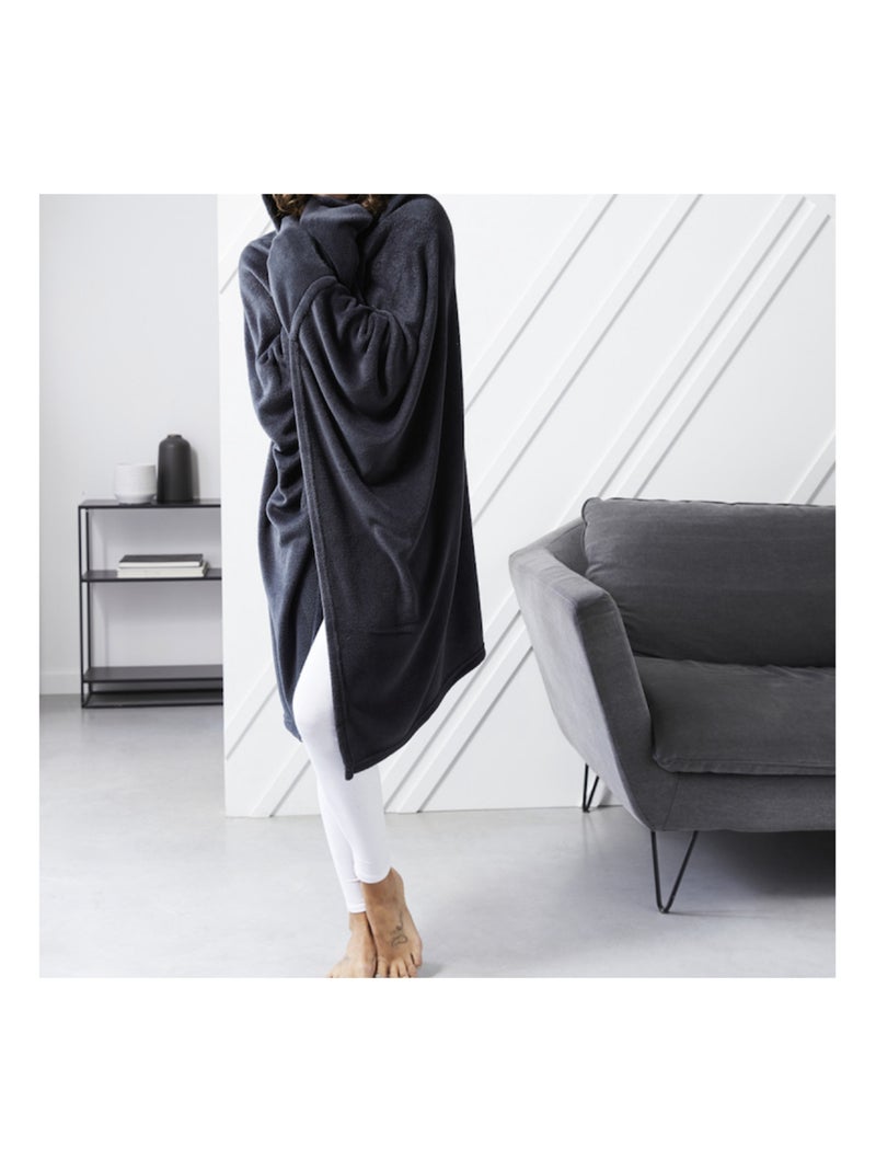 Plaid in Poliestere Polaire PROMO LINGE Grigio antracite - Kiabi
