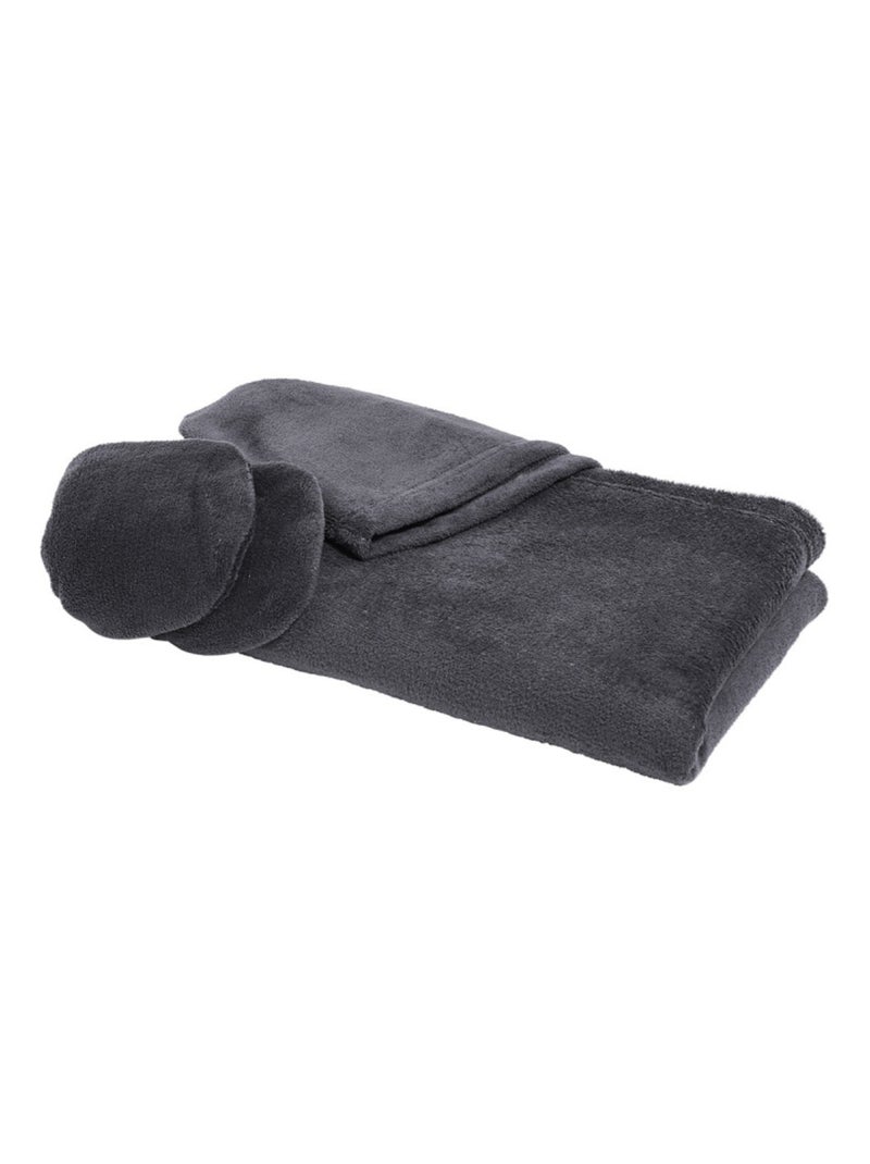 Plaid in Poliestere Polaire PROMO LINGE Grigio antracite - Kiabi
