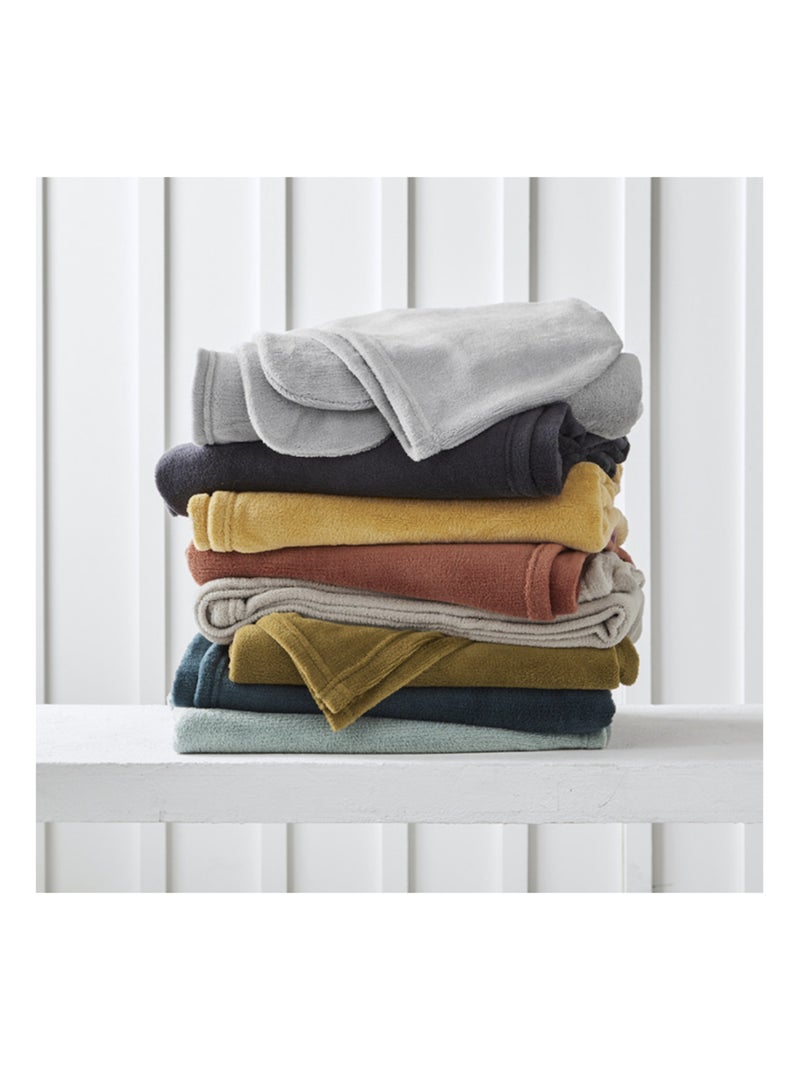Plaid in Poliestere Polaire PROMO LINGE Grigio antracite - Kiabi