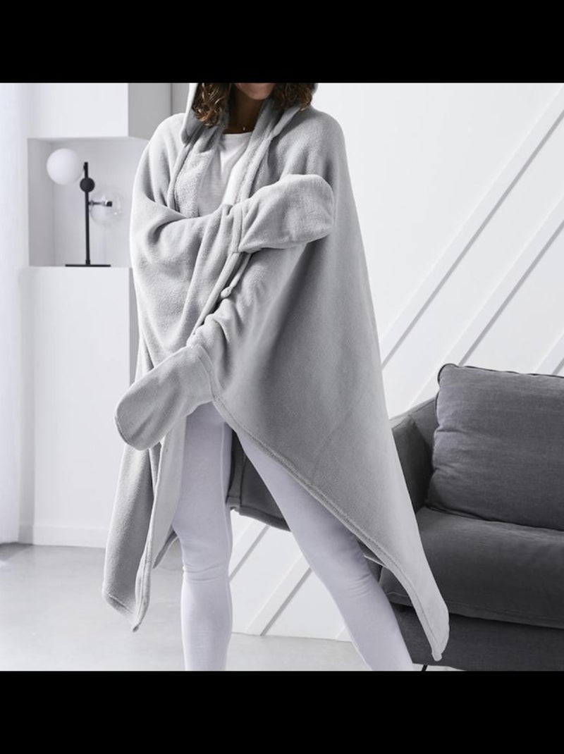 Plaid in Poliestere Polaire PROMO LINGE Grigio argentato - Kiabi