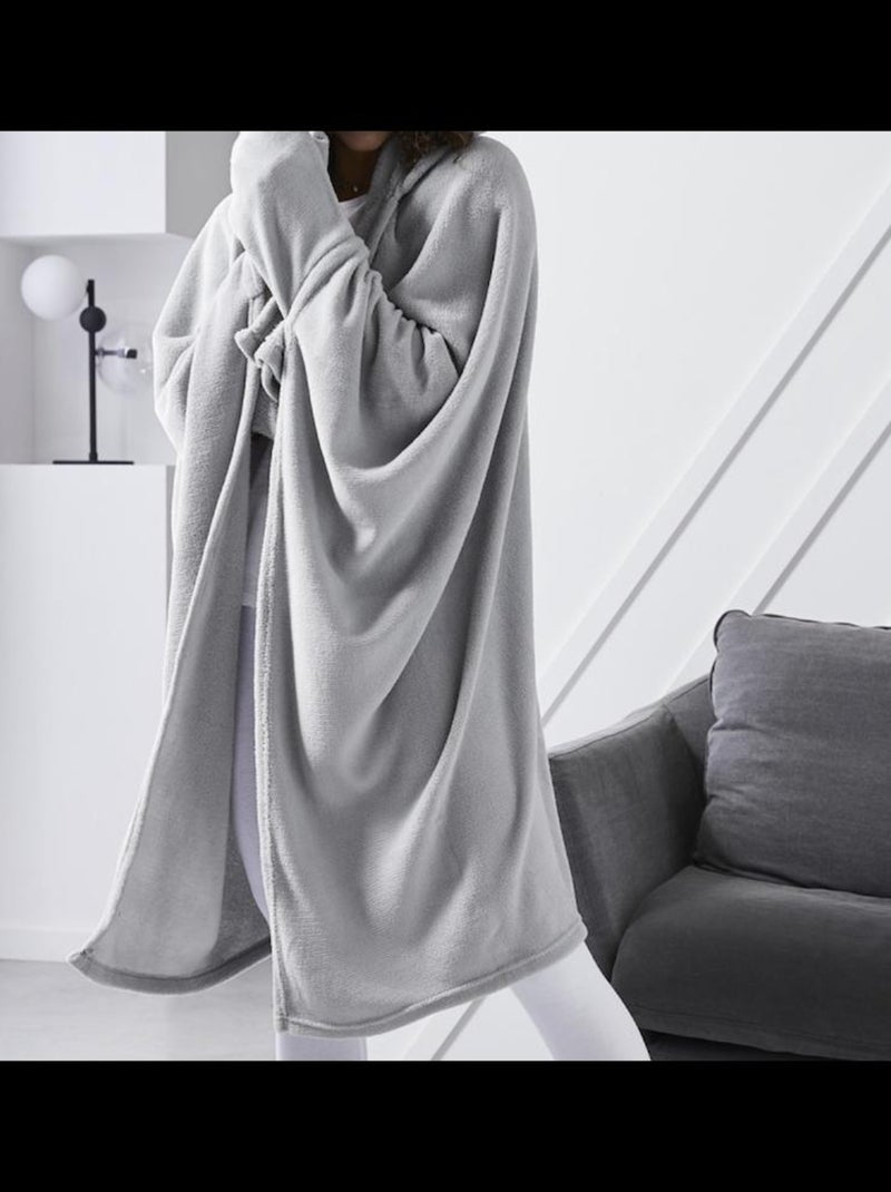 Plaid in Poliestere Polaire PROMO LINGE Grigio argentato - Kiabi