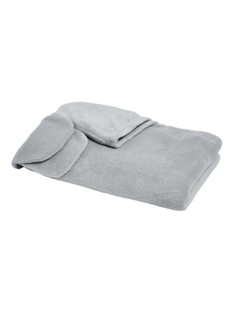 Plaid in Poliestere Polaire PROMO LINGE Grigio argentato - Kiabi