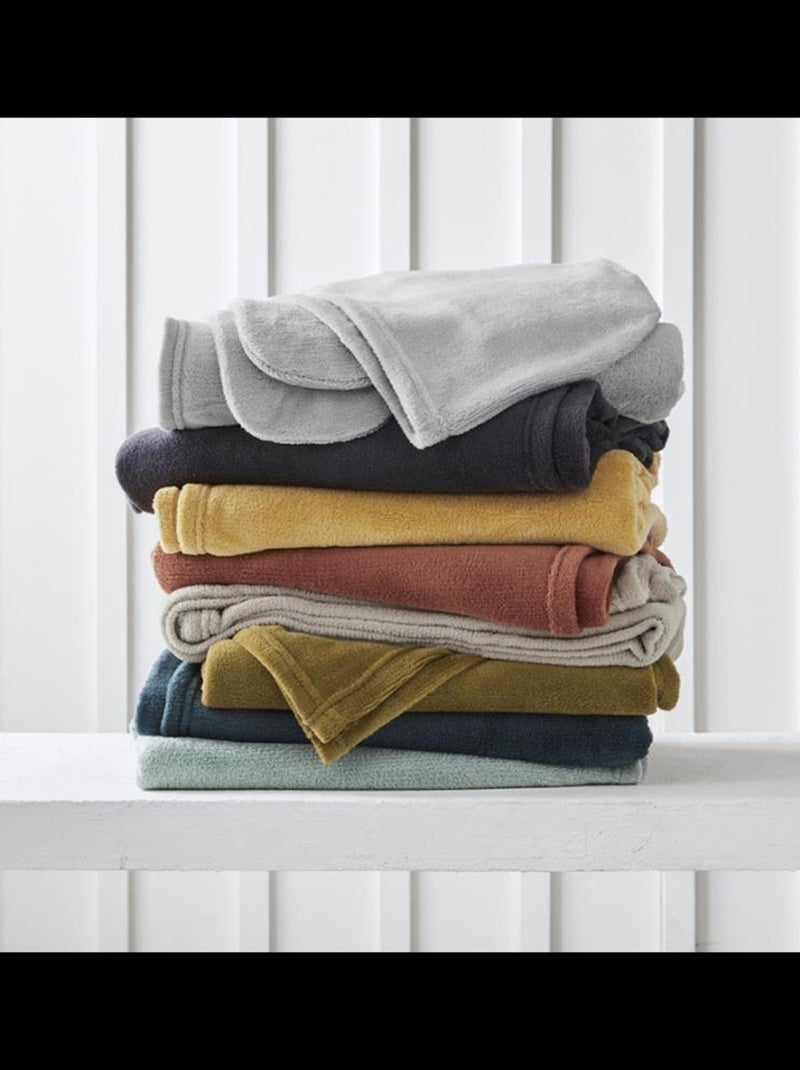 Plaid in Poliestere Polaire PROMO LINGE Grigio argentato - Kiabi