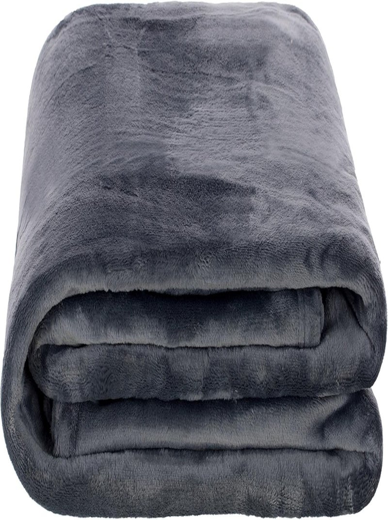 Plaid in Poliestere PROMO LINGE Grigio antracite - Kiabi