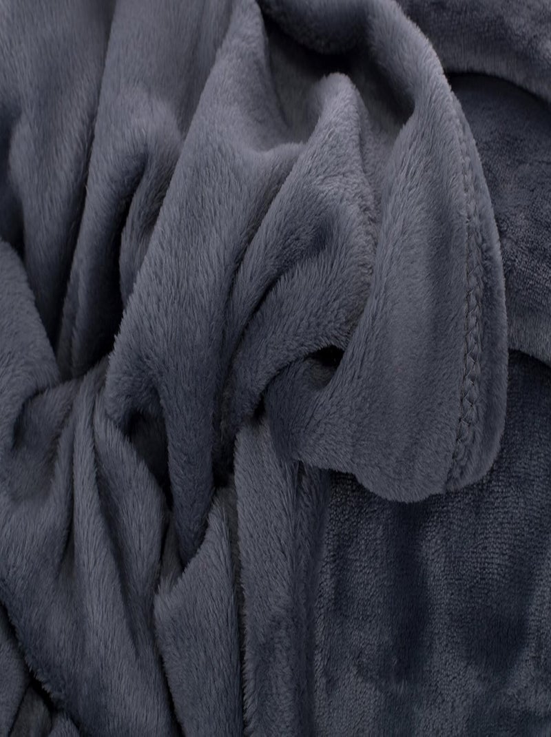 Plaid in Poliestere PROMO LINGE Grigio antracite - Kiabi