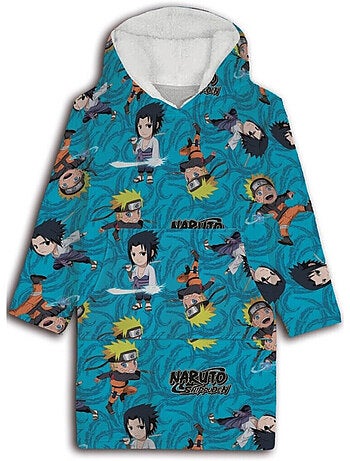 Plaid Naruto Shippuden con Maniche e Cappuccio Taglia Unica S–L, NINJA