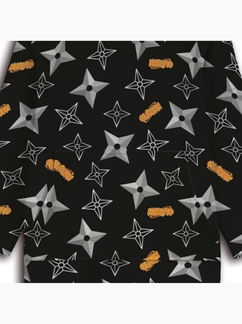 Plaid per Bambini Naruto Shippuden con Maniche e Cappuccio 7-14 anni, SHURIKEN Multicolore - Kiabi