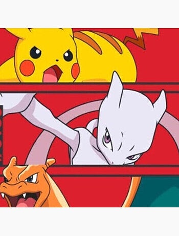 Plaid per bambini Pikachu, Charizard e Mewtwo
