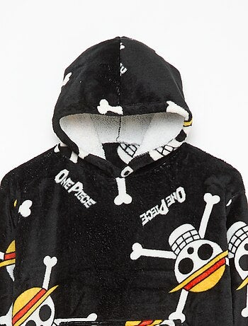 Plaid poncho bambino con cappuccio in pile 'Minnie'