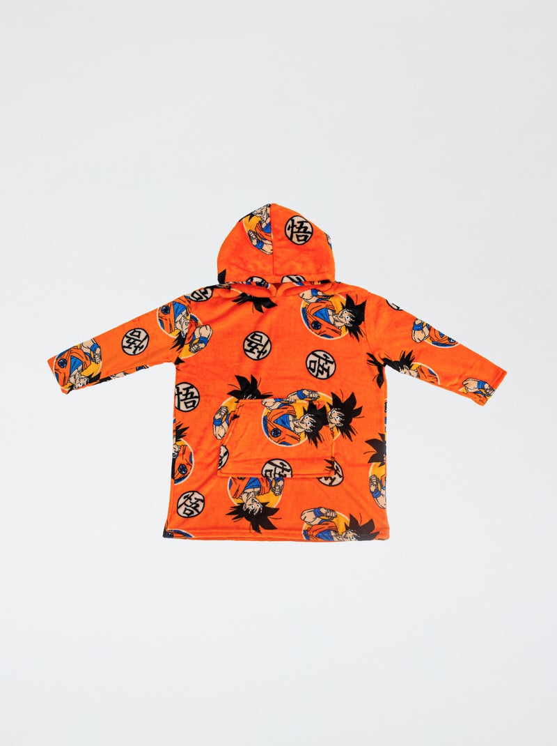 Plaid poncho bambino 'Dragon ball Z' con cappuccio in pile Arancione - Kiabi