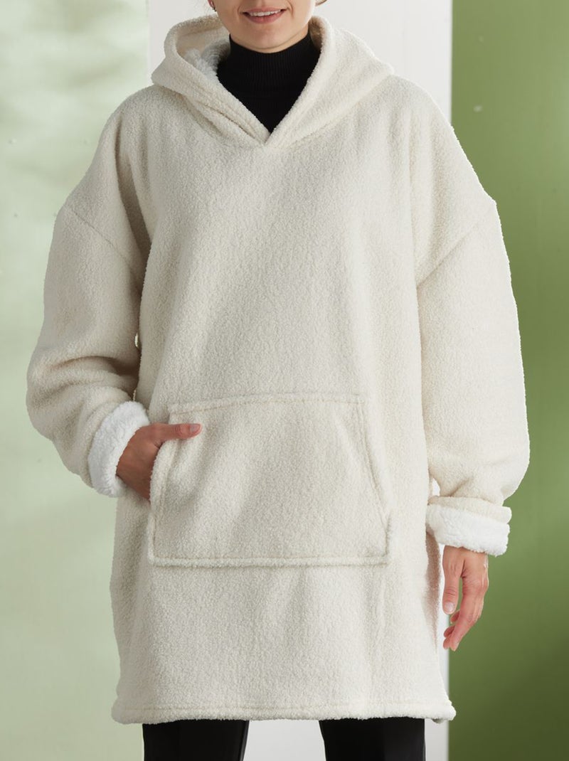 Plaid poncho BIANCO - Kiabi