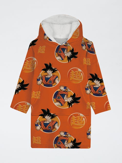 Plaid poncho 'Dragon ball Z' con cappuccio in pile - Kiabi